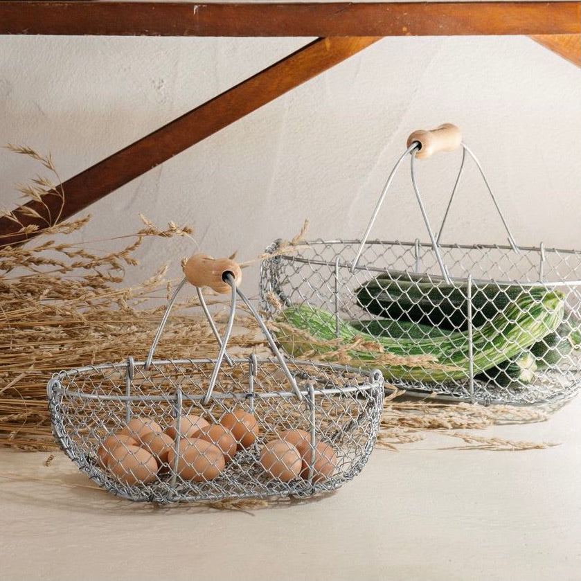Vintage Farmhouse Egg Gathering Basket