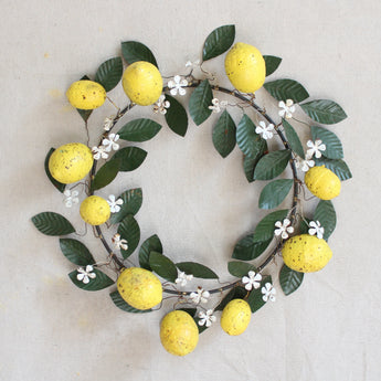 Metal Wreath - Citrus 15"