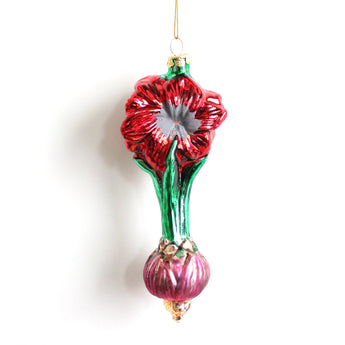 Ornament - Glass Amaryllis