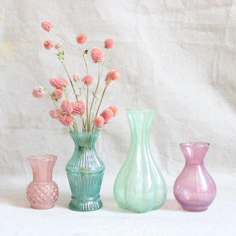 Debossed Glass Vases