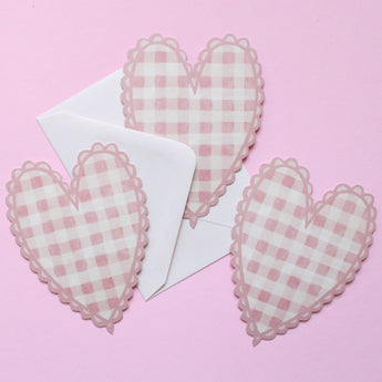 Pink Heart Mini Greeting Card - Wanderlust Paper Co.