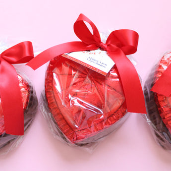 Milk Chocolate Heart Box with Red Foiled Hearts