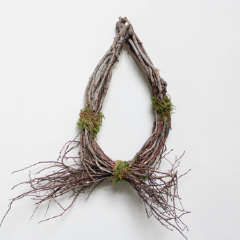 Twig Tear Drop Wreath 12"