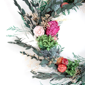 Flower Frolic Wreath 17"