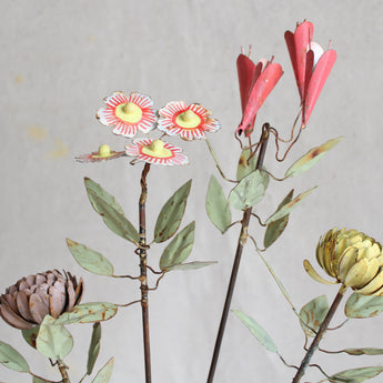 Hand-Painted Metal Flower