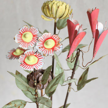 Hand-Painted Metal Flower