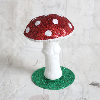 Red & White Glitter Mushroom - Ino Schaller