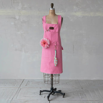 Pink Cotton Garden Apron