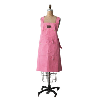 Pink Cotton Garden Apron