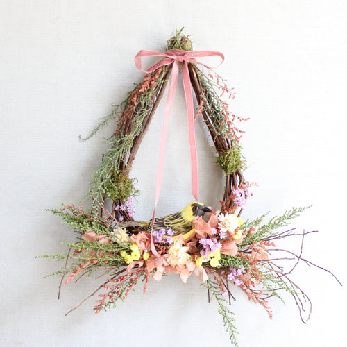 Dried flower wreath — WOOD VIOLET